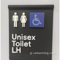 Sinalización de inodoro de braille retroilimentada de metal personalizado